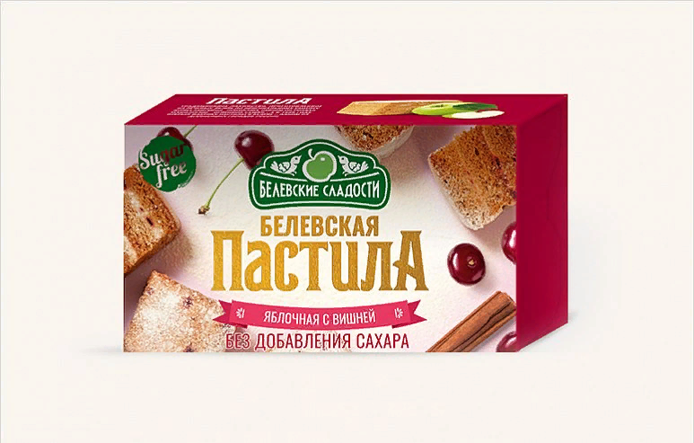 Пастила  200г диетическая С ВИШНЕЙ, НОВЫЙ ФОРМАТ (4 шт по 50гр)    в Орехово-Зуево
