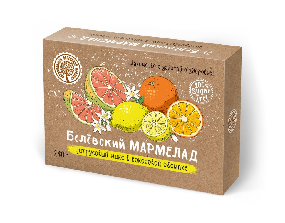  Мармелад белевский на фруктозе 240г "Цитрусовый микс" в Орехово-Зуево